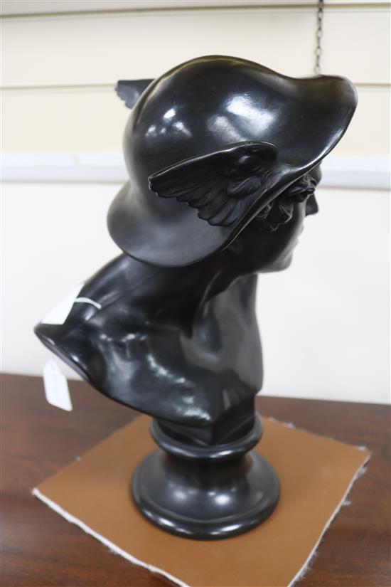 A 19th century large Wedgwood black basalt bust